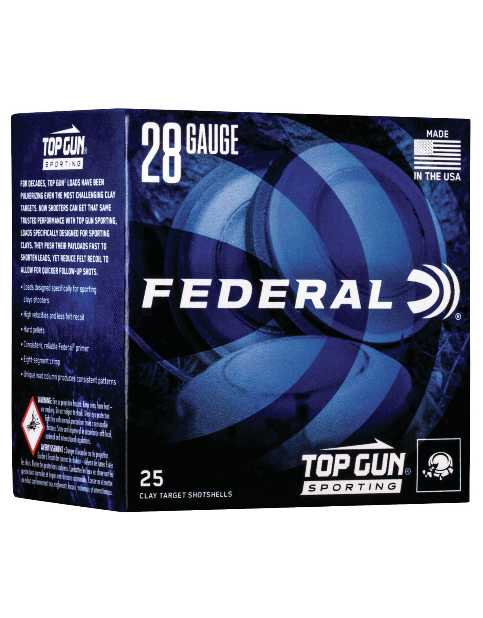 Federal Federal Top Gun 28 Ga 2-3/4" 3/4 Oz #7.5 1330 FPS - 25 Count