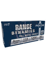 Fiocchi Fiocchi Range Dynamics 9mm 115 Gr FMJ - 50 Count
