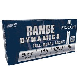 Fiocchi Fiocchi Range Dynamics 9mm 115 Gr FMJ - 50 Count