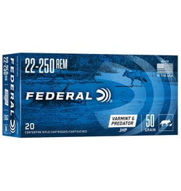 Federal Federal Varmint & Pred.  .22-250 Rem 50 Gr JHP - 20 Rounds