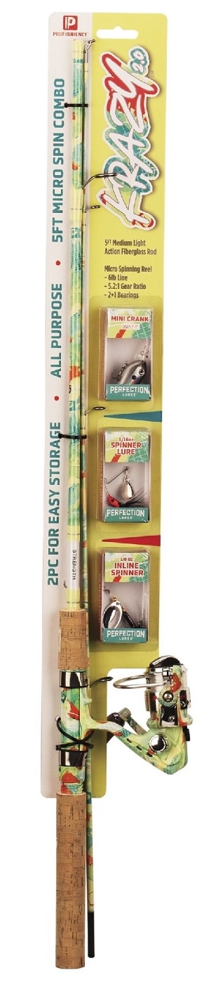 ProFISHiency Krazy 2.0 - 5' - 2 Piece Light Action Rod - W/ Action Ready  Lures - Larry's Sporting Goods