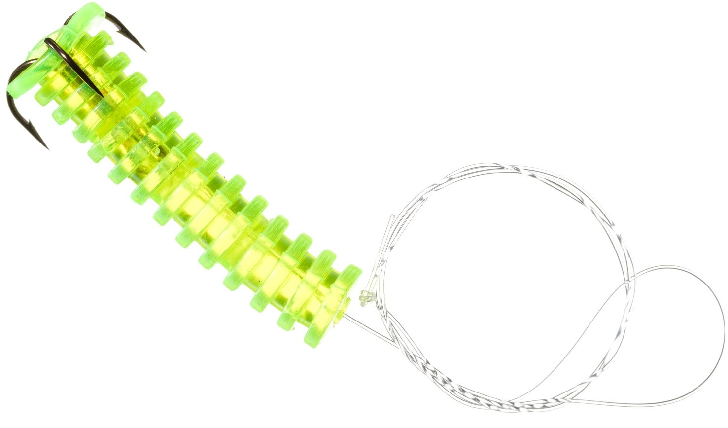 Catfish Charlie Dip Bait Worms Chartreuse 3 Count Larry's