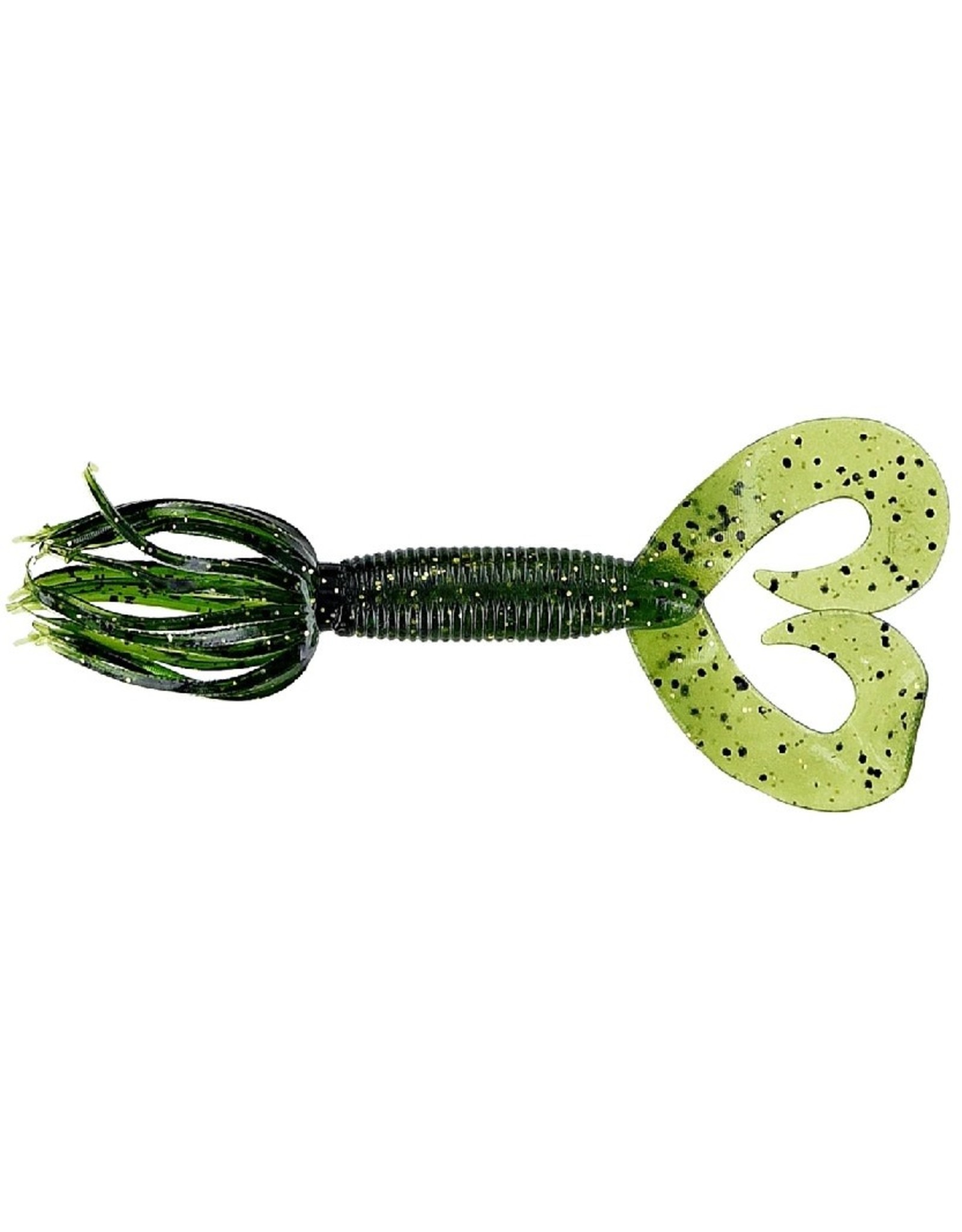 Yamamoto Yamamoto Double Tail Hula Grub 5" Watermelon w/ Lg Black Flake - 10 Count