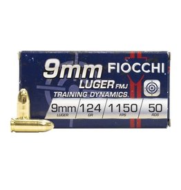 Fiocchi Fiocchi 9mm FMJ 124 Gr 1150 FPS - 50 Count Box