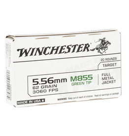 WINCHESTER - AMMUNITION Winchester 5.56 M855 Green Tip 62 Gr - 20 Count