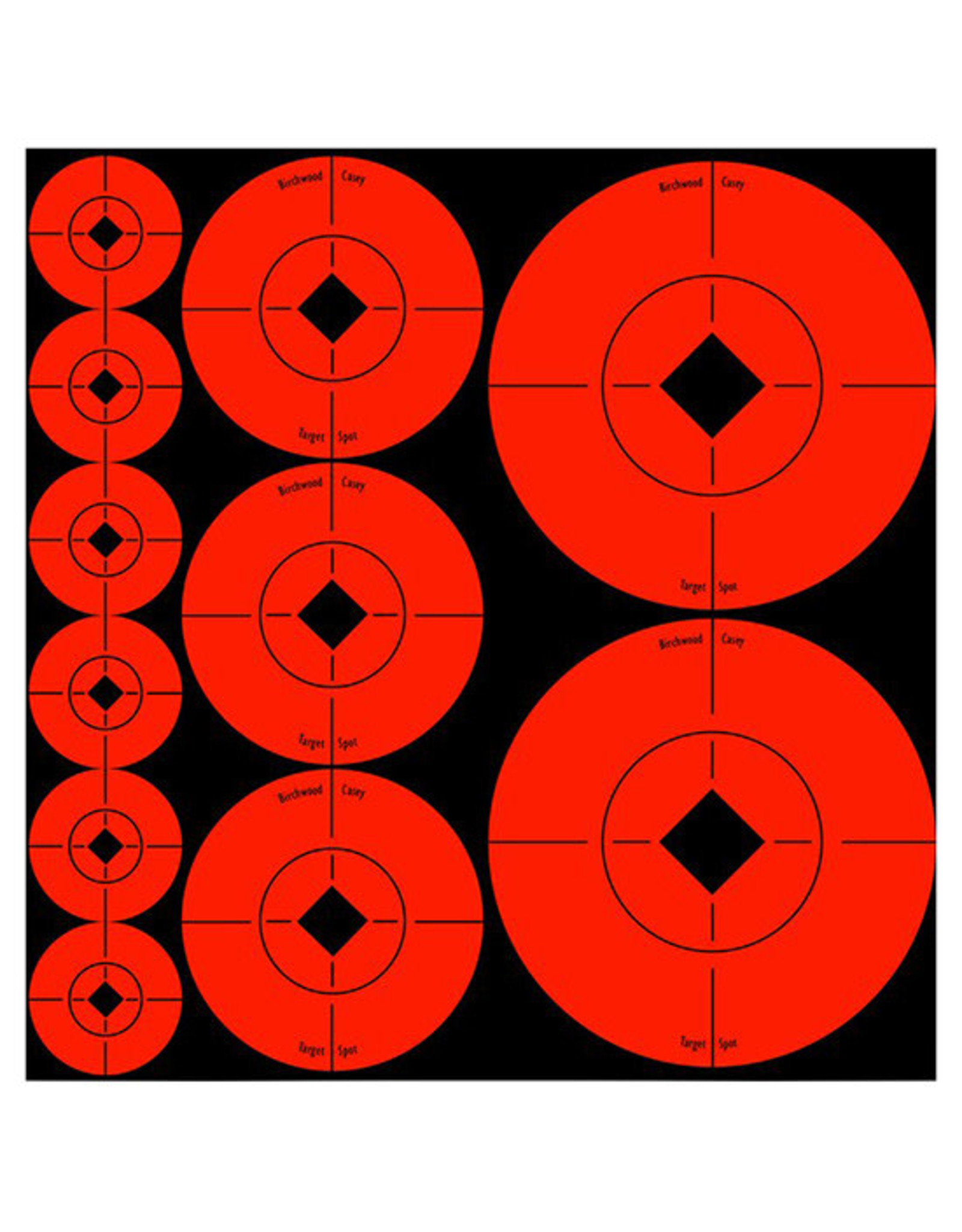 BIRCHWOOD CASEY BWC Target Spots Assortment 60-1" 30-2" 20-3" Targets