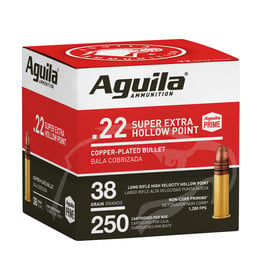 Aguila .22 LR 38 gr Copper Plated HP 1280 FPS - 250 Count