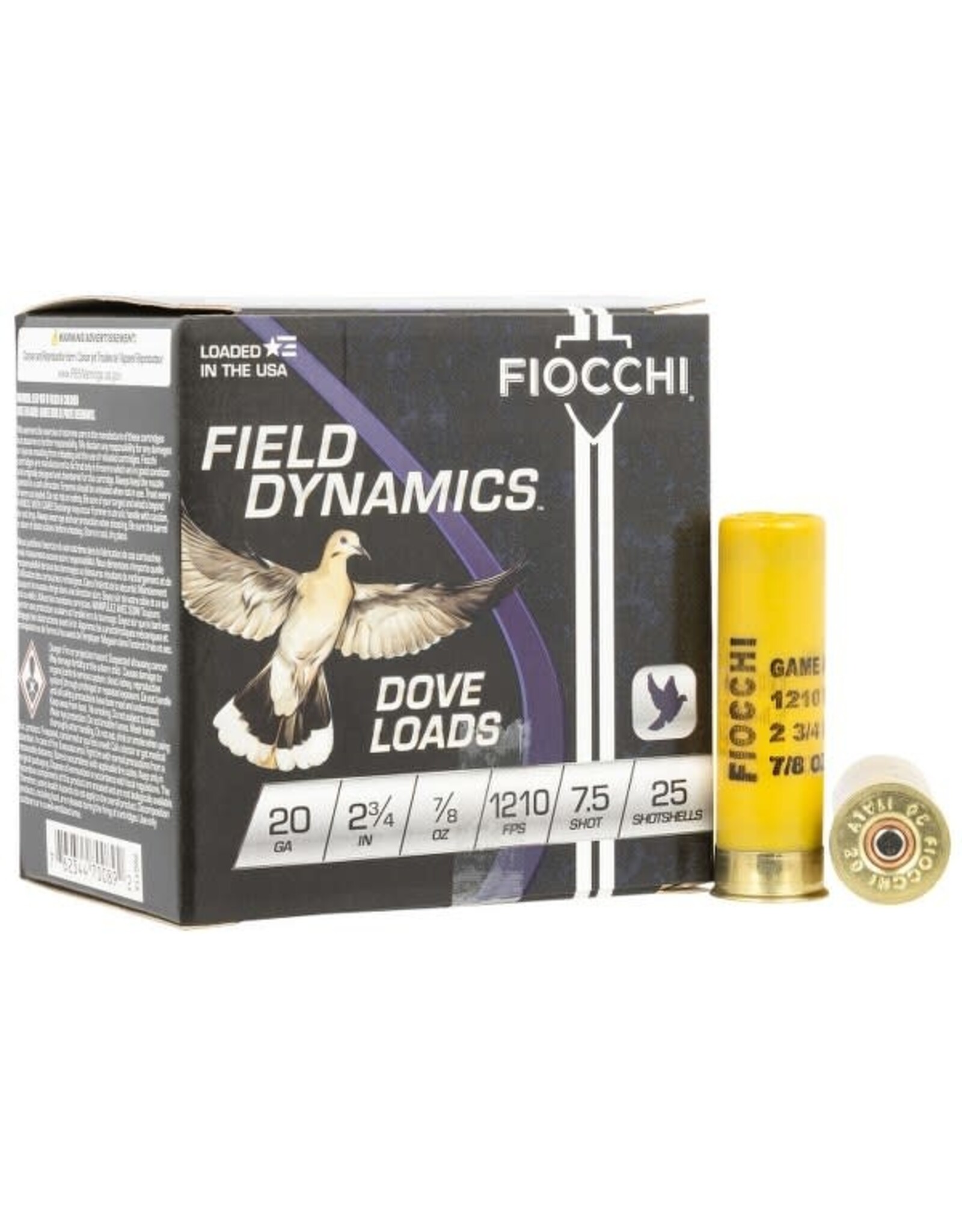 Fiocchi Fiocchi 20 Ga 2.75" 7/8 Oz #7.5 1210 FPS - 25 Count