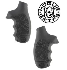 HOGUE Hogue Overmold Monogrip  w/ Finger Grooves - S&W J Frame w/ Round Butt