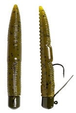 Lunkerhunt Finesse Worm - Pre-Rigged - Green Pumpkin - 1/4 Oz. - 3"