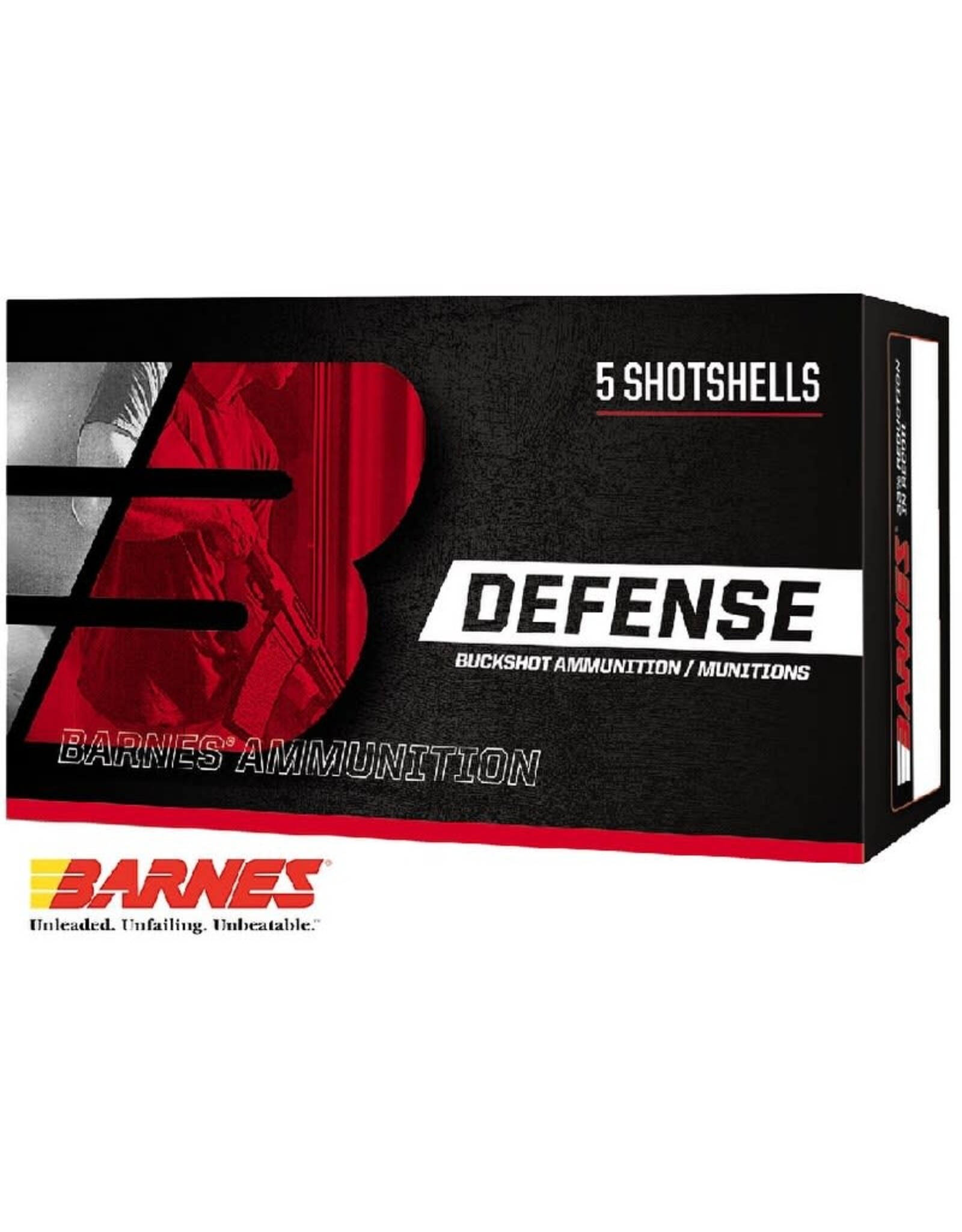 Barnes Defense 12 Ga 3" 15 Pellets 00 Buck 1225 FPS - 5 Count