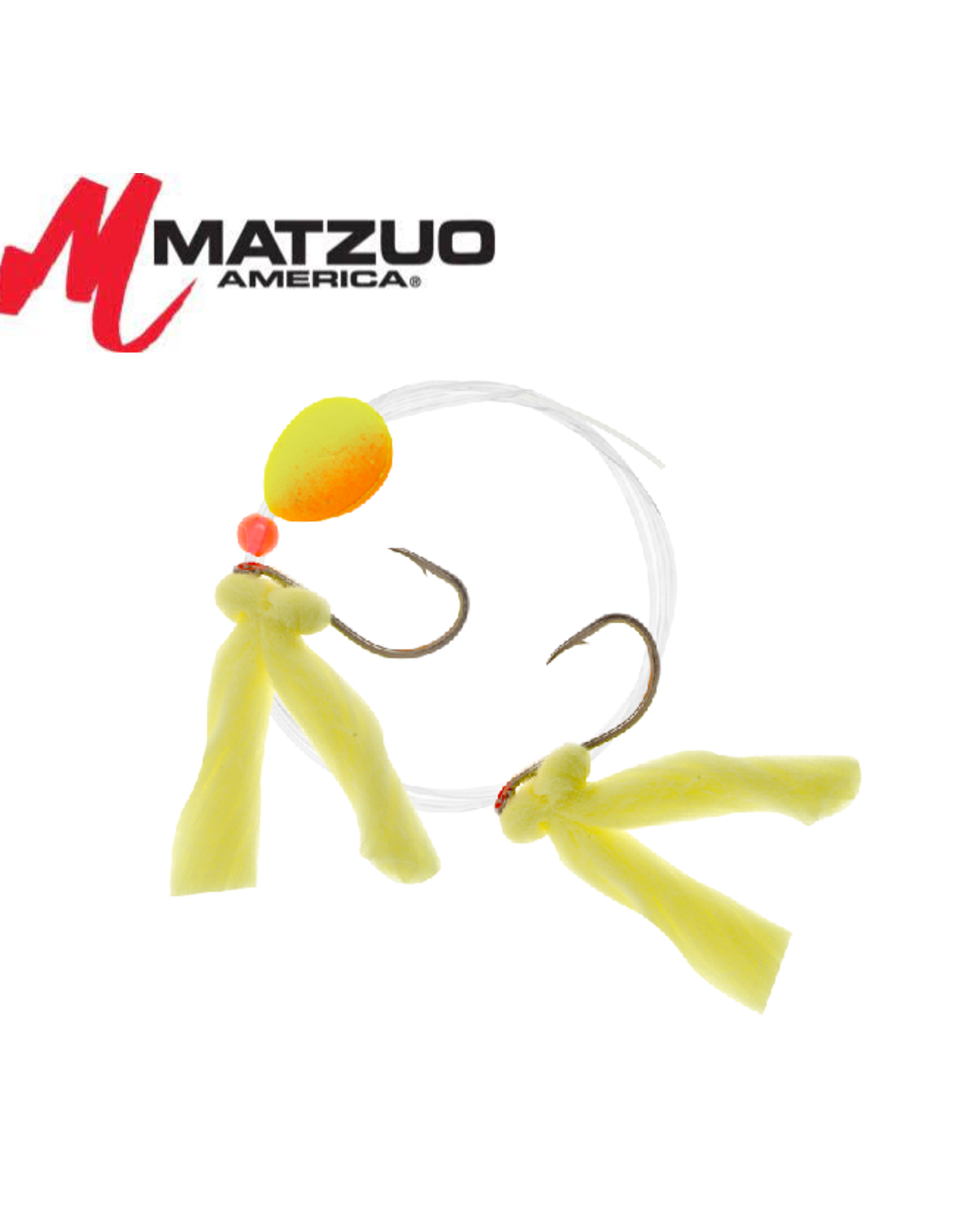 Matzuo - Salmon Steelhead Spin Rig with Marabou - Yellow & Orange