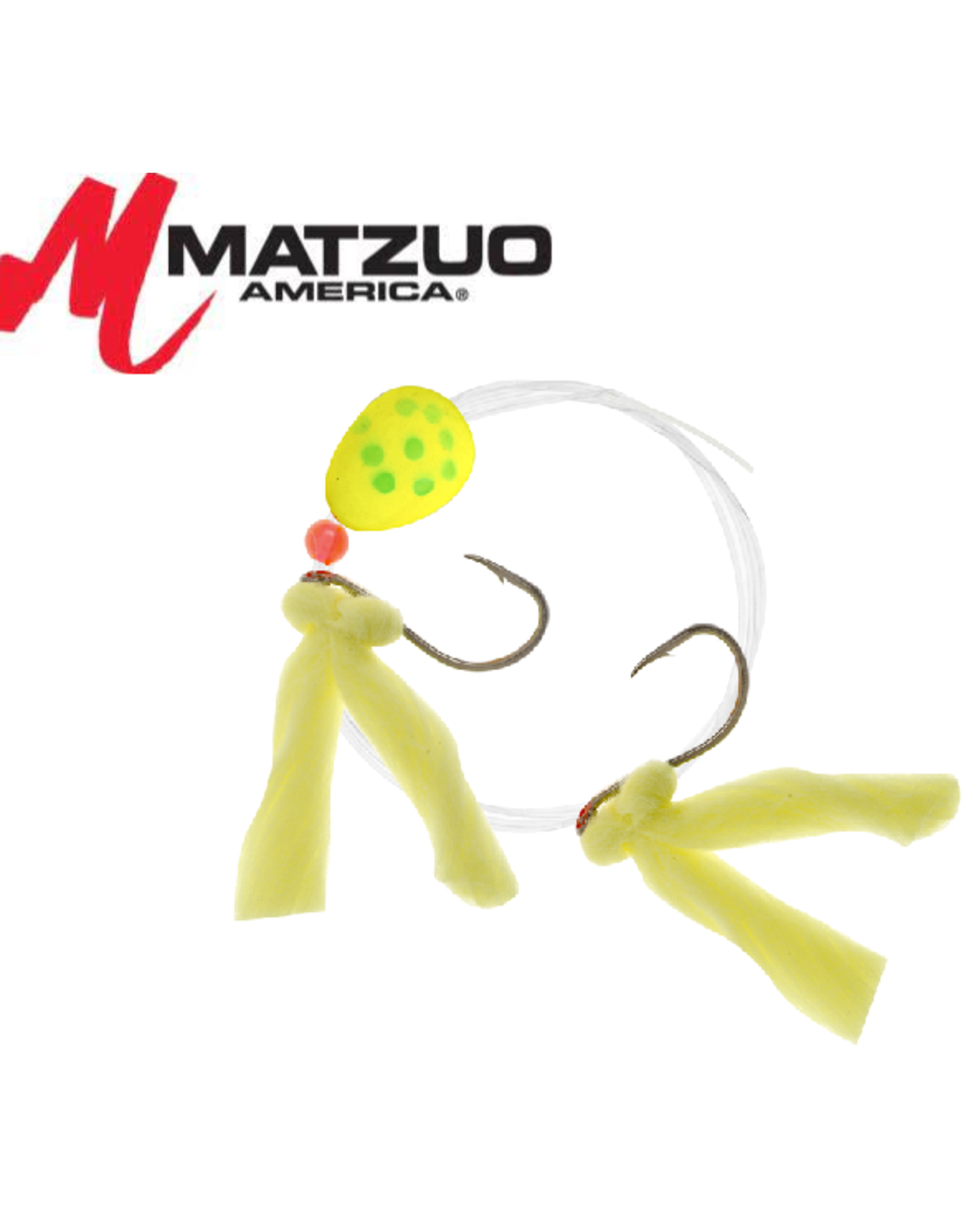 Matzuo - Salmon Steelhead Spin Rig with Marabou - Green w/ Spots