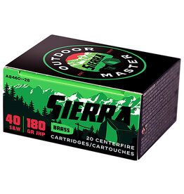 Sierra Outdoor Master .40 S&W 180 Gr JHP - 20 Count