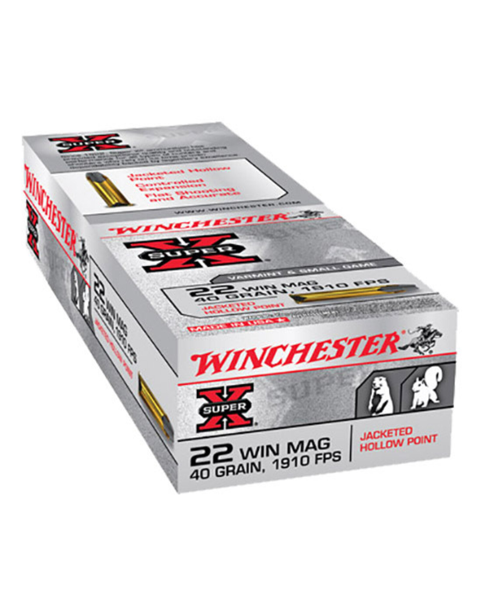 WINCHESTER Winchester Super-X .22 WMR 40 Gr JHP 1910 FPS - 50 Count