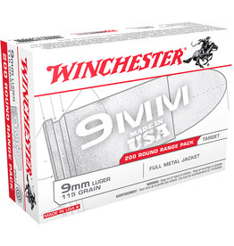 Winchester Target & Practice 9mm 115 gr FMJ - 200 Count