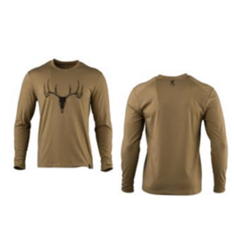 Browning Camp Long Sleeve Shirt - White Tail - Tan - XXL