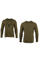 Browning Camp Long Sleeve Shirt - White Tail - Green - XXL