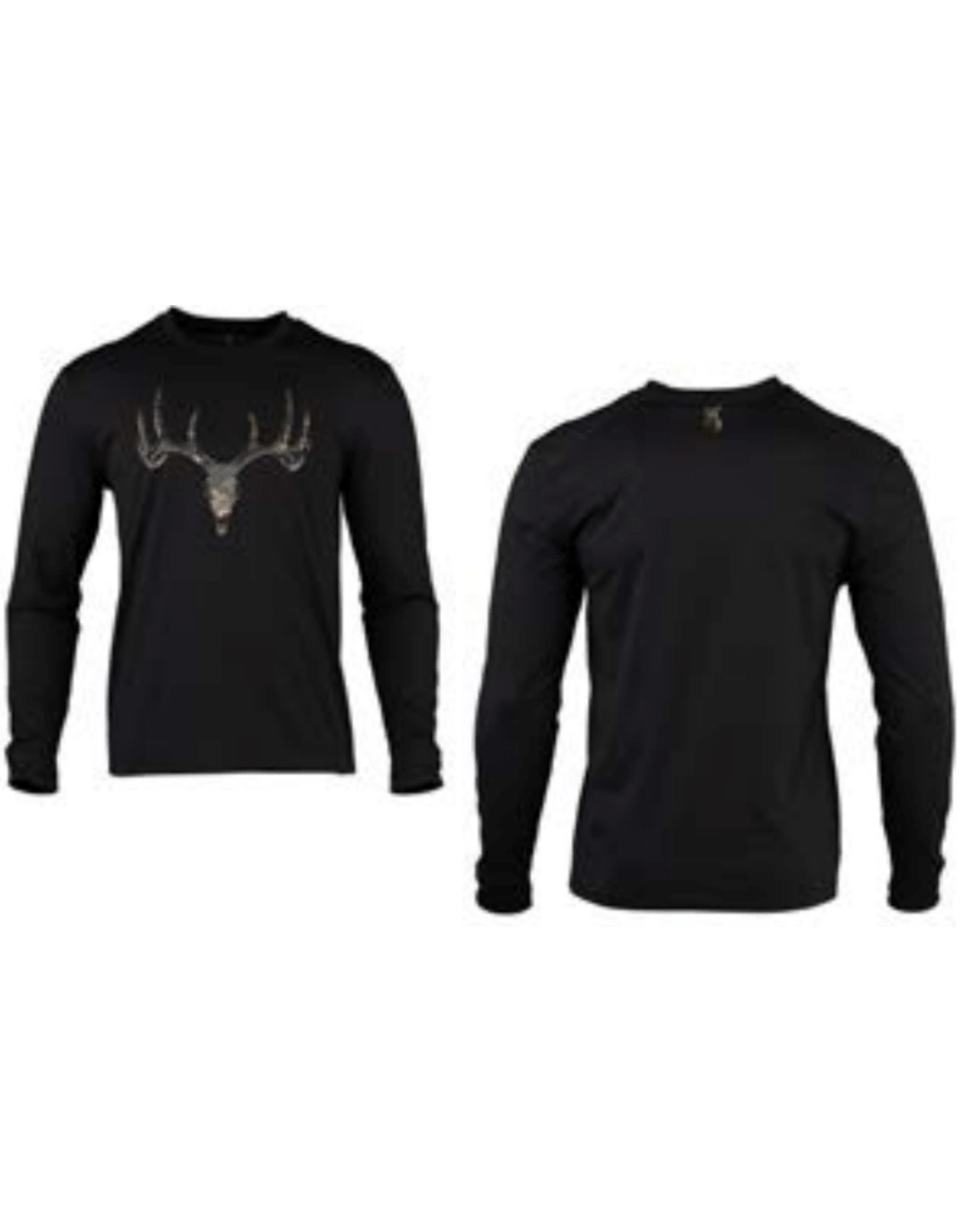 Browning Camp Long Sleeve Shirt - White Tail - Black - Small