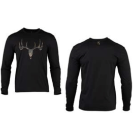 Browning Camp Long Sleeve Shirt - White Tail - Black - X-Large