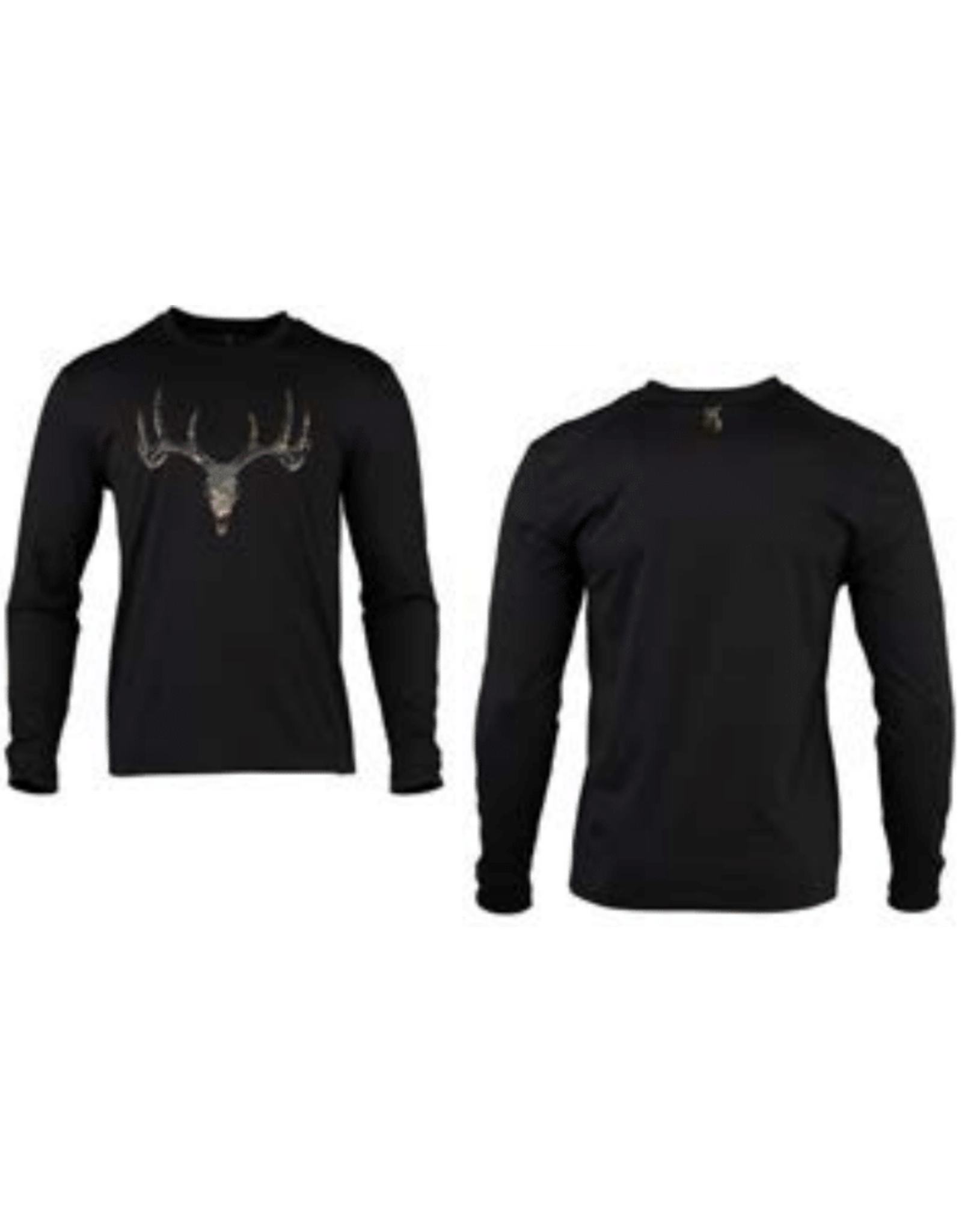 Browning Camp Long Sleeve Shirt - White Tail - Black - XX-Large