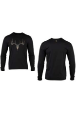 Browning Camp Long Sleeve Shirt - White Tail - Black - 3XL