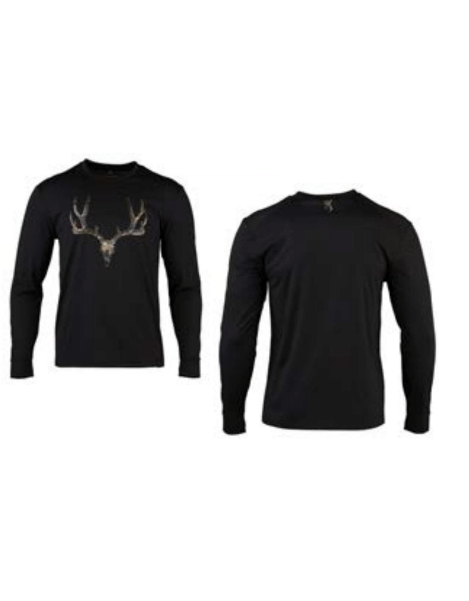 Browning Camp Long Sleeve Shirt - Mule Deer - Black - X-Large