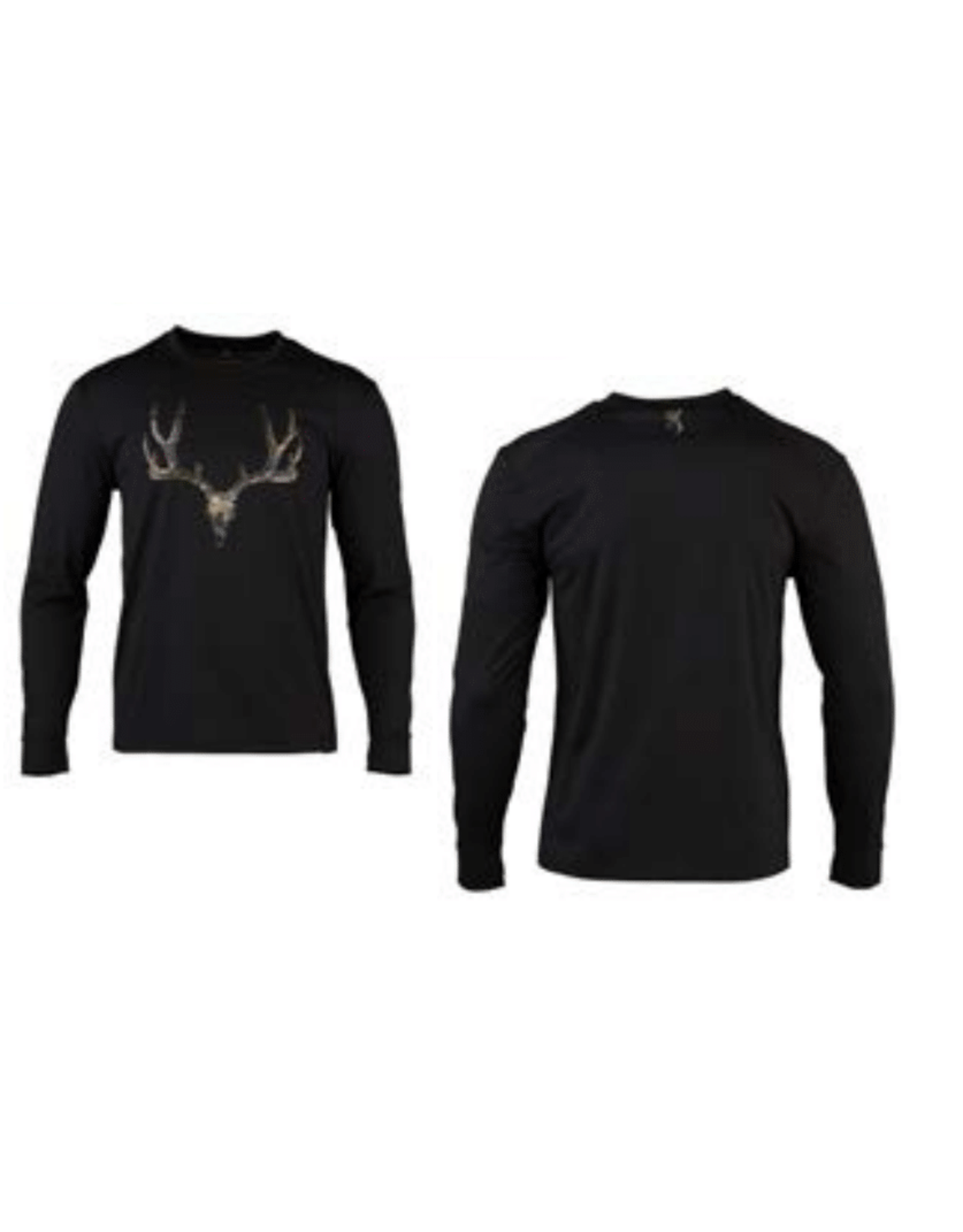 Browning Camp Long Sleeve Shirt - Mule Deer - Black - XX-Large