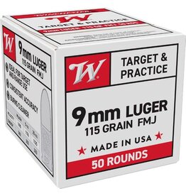 Winchester USA 9mm 115 Gr FMJ - 50 Count