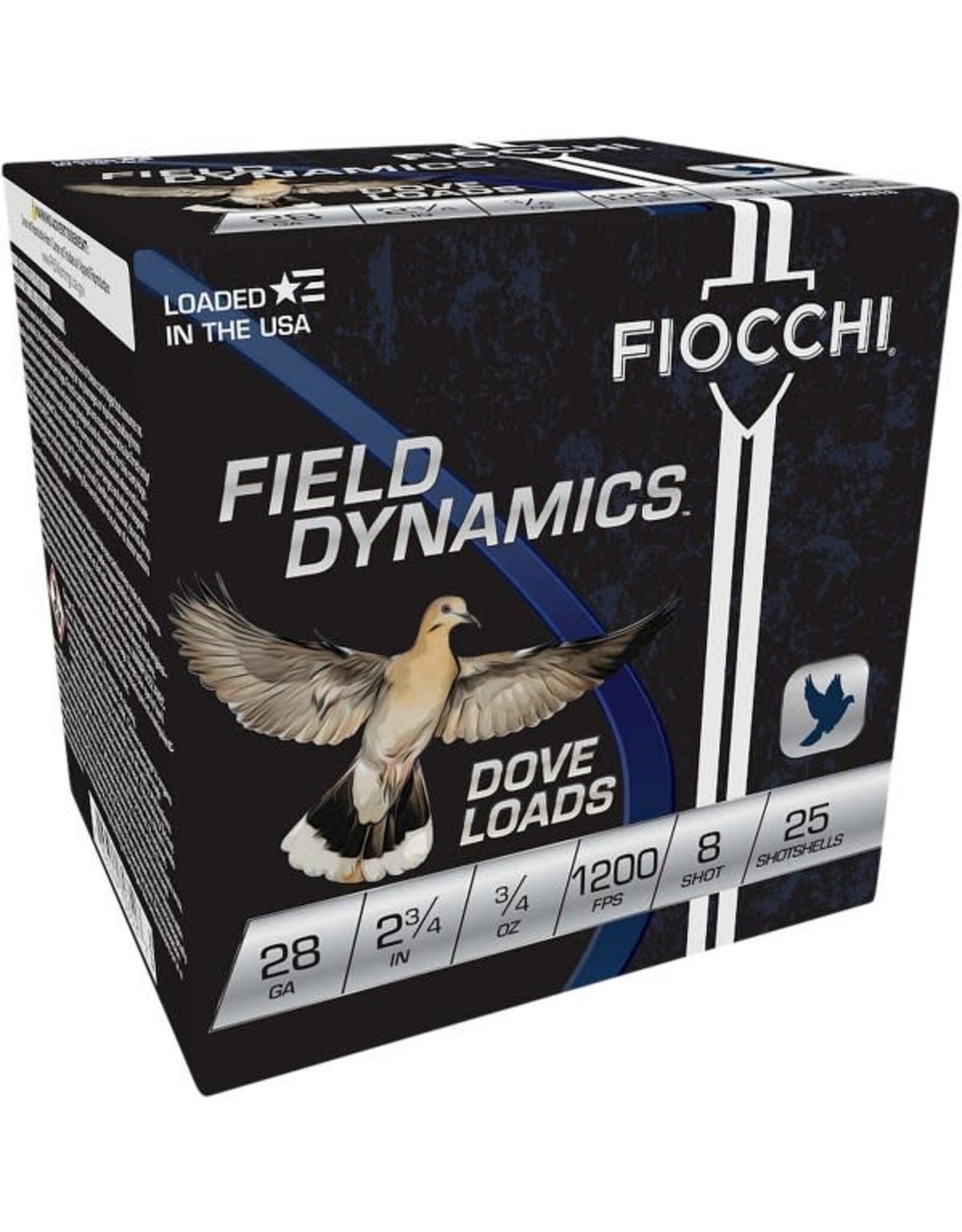 Fiocchi Fiocchi Field Dynamics 28 Ga 2.75" 3/4 Oz #8 1200 FPS - 25 Count