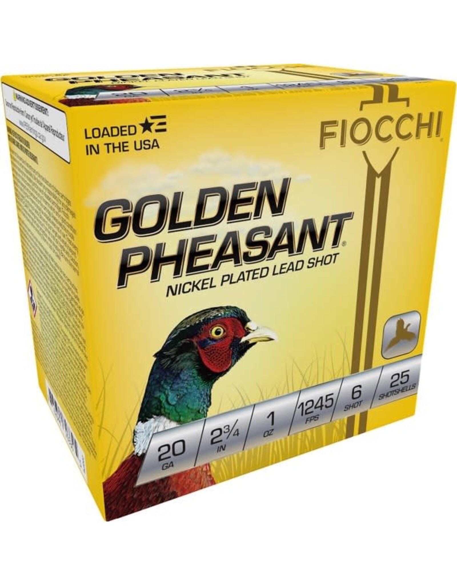 Fiocchi Fiocchi Golden Pheasant 20 Ga 2.75" 1 Oz #6  1245 FPS - 25 Count