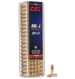 CCI CCI Mini Mag Target .22 LR 40 Gtr Copper Plated RN - 100 Count