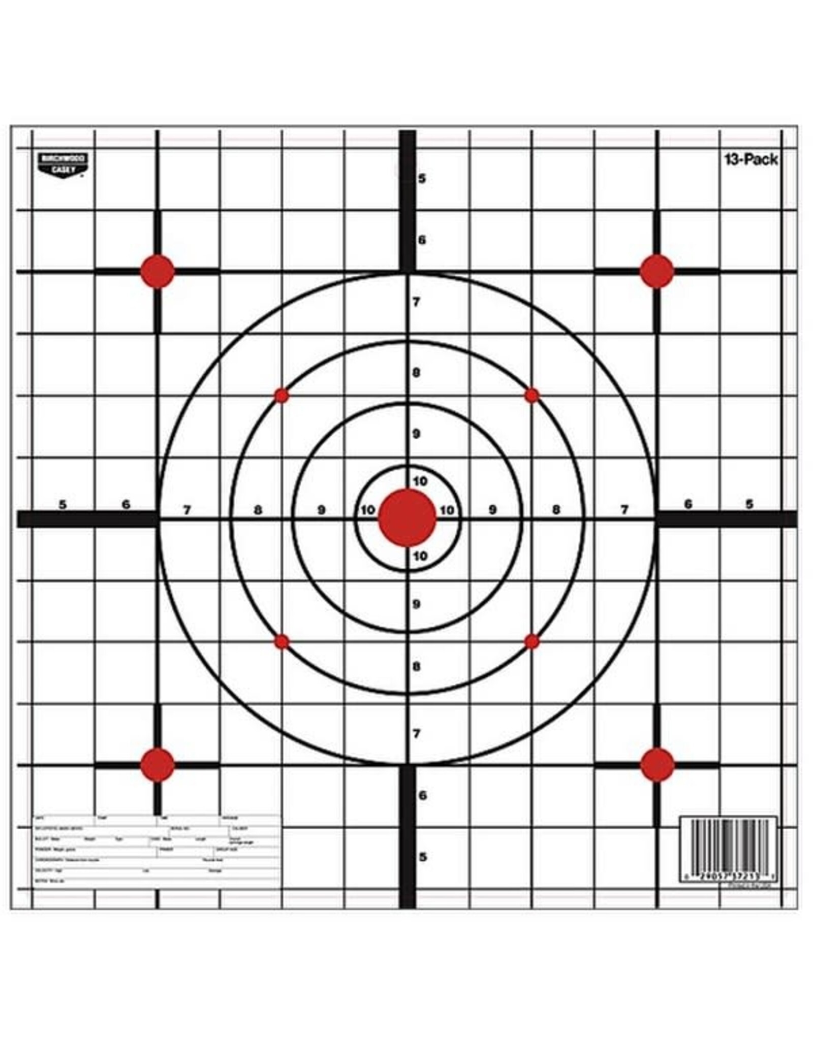BIRCHWOOD CASEY Birchwood Casey Eze-Scorer 12" Bullseye - 13 Count
