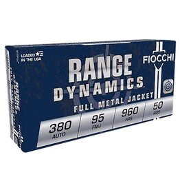 Fiocchi Fiocchi 380AP Shooting Dynamics Pistol Ammo 380 ACP, FMJ, 95 Gr