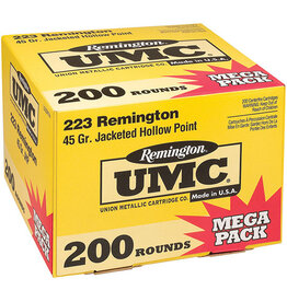 REMINGTON Remington UMC .223 Rem 45 Gr Jacketed - HP - 200 Rounds