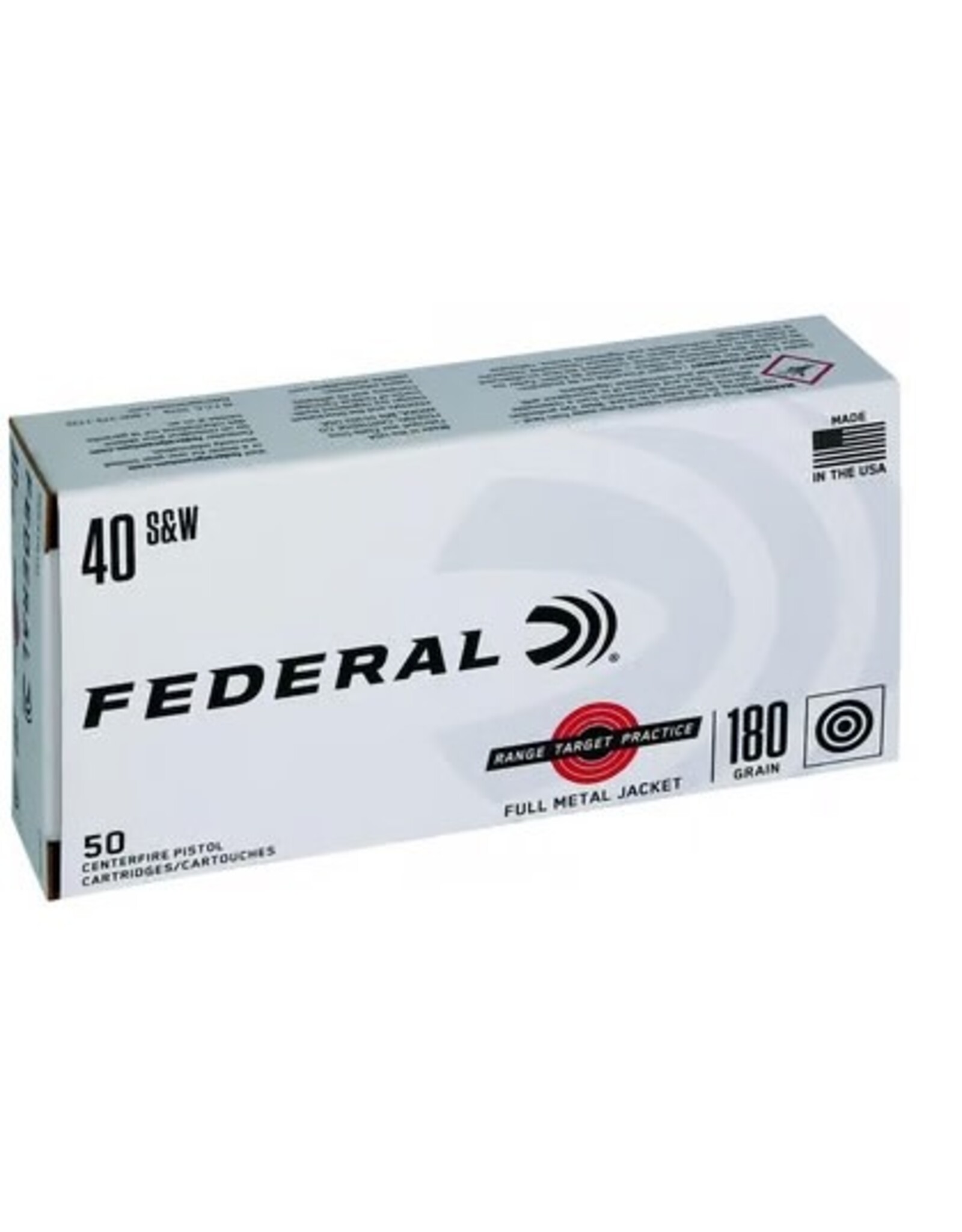 Federal Federal Range .40 S&W 180 FMJ - 50 Count