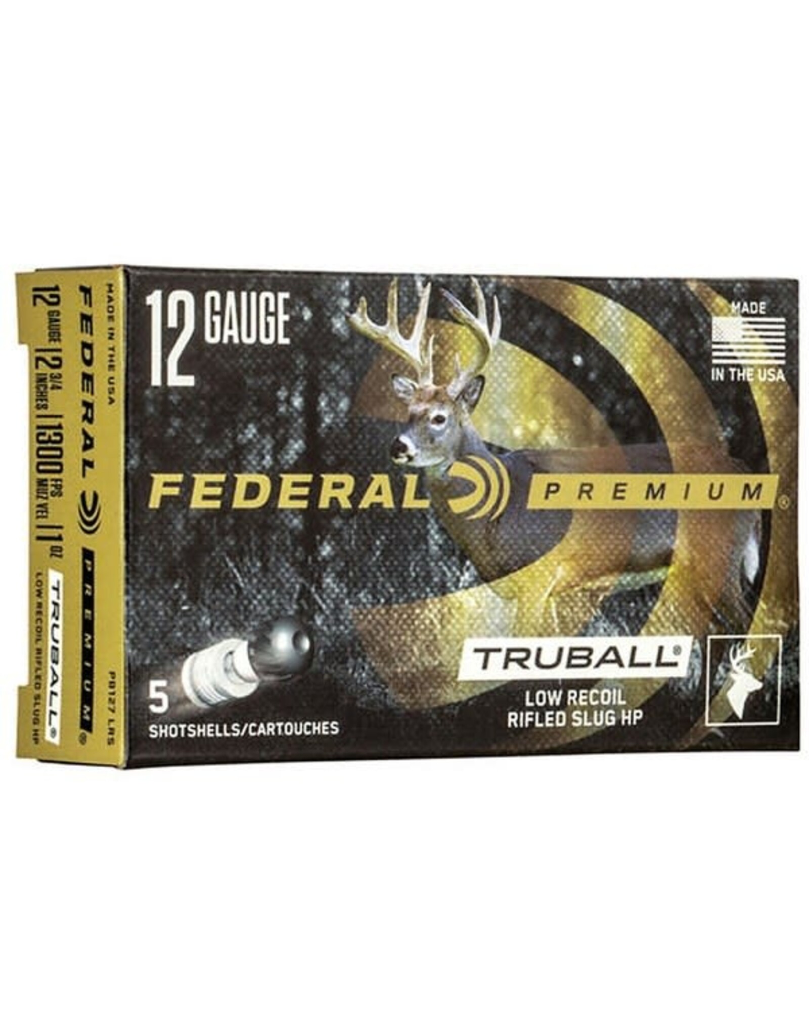 Federal Federal  VitalShok TruBall 12 Ga 2.75 1 Oz Rifled Slug - 5 Count