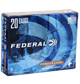 Federal Federal PowerShok 20 Ga 3" 1-1/4 Oz 18 Pellets2 Buck - 5 Count