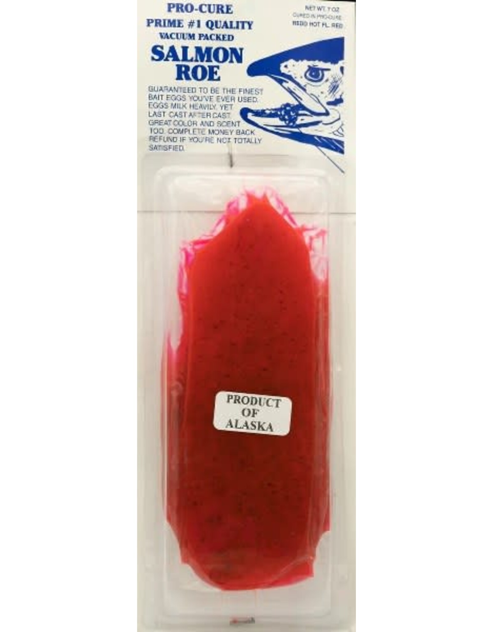Pro-Cure Pro-Cure Vacuum Pack Salmon Roe -  7oz Redd Hot Fluorescent Red