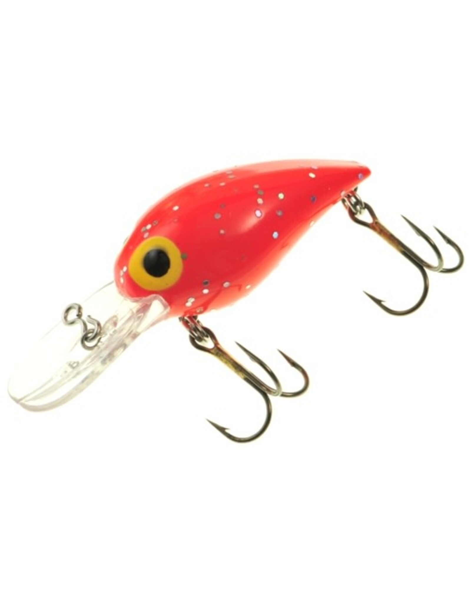 Brad's Brad's Wiggler - 3" -  3/8 Oz -  Fluorescent Red with Silver Flakes & Clear Bill