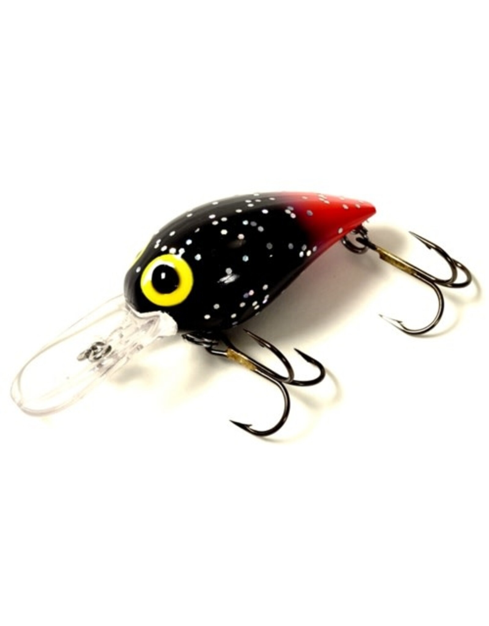 Brad's Brad's Wee Wiggler - 2.25" - 1/3 Oz - Black/Red Tail & Silver Specks