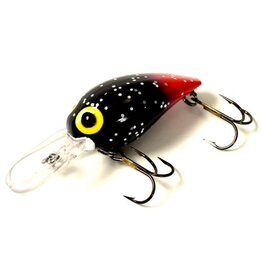 Brad's Brad's Wee Wiggler - 2.25" - 1/3 Oz - Black/Red Tail & Silver Specks