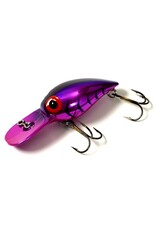 Brad's Brad's Wee Wiggler - 2.25" - 1/3 Oz - Metallic Cerise with Purple Herringbone