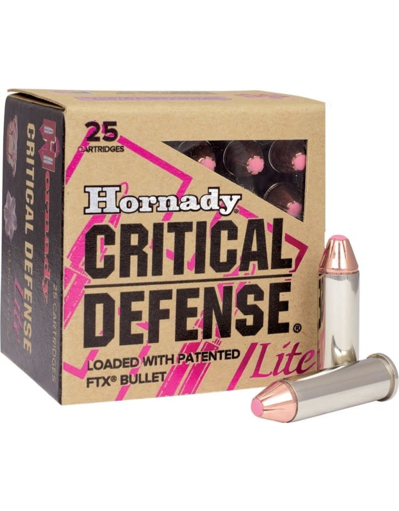 Hornady Critical Defense Lite .38 Spl 90 Gr FTX - 25 Count