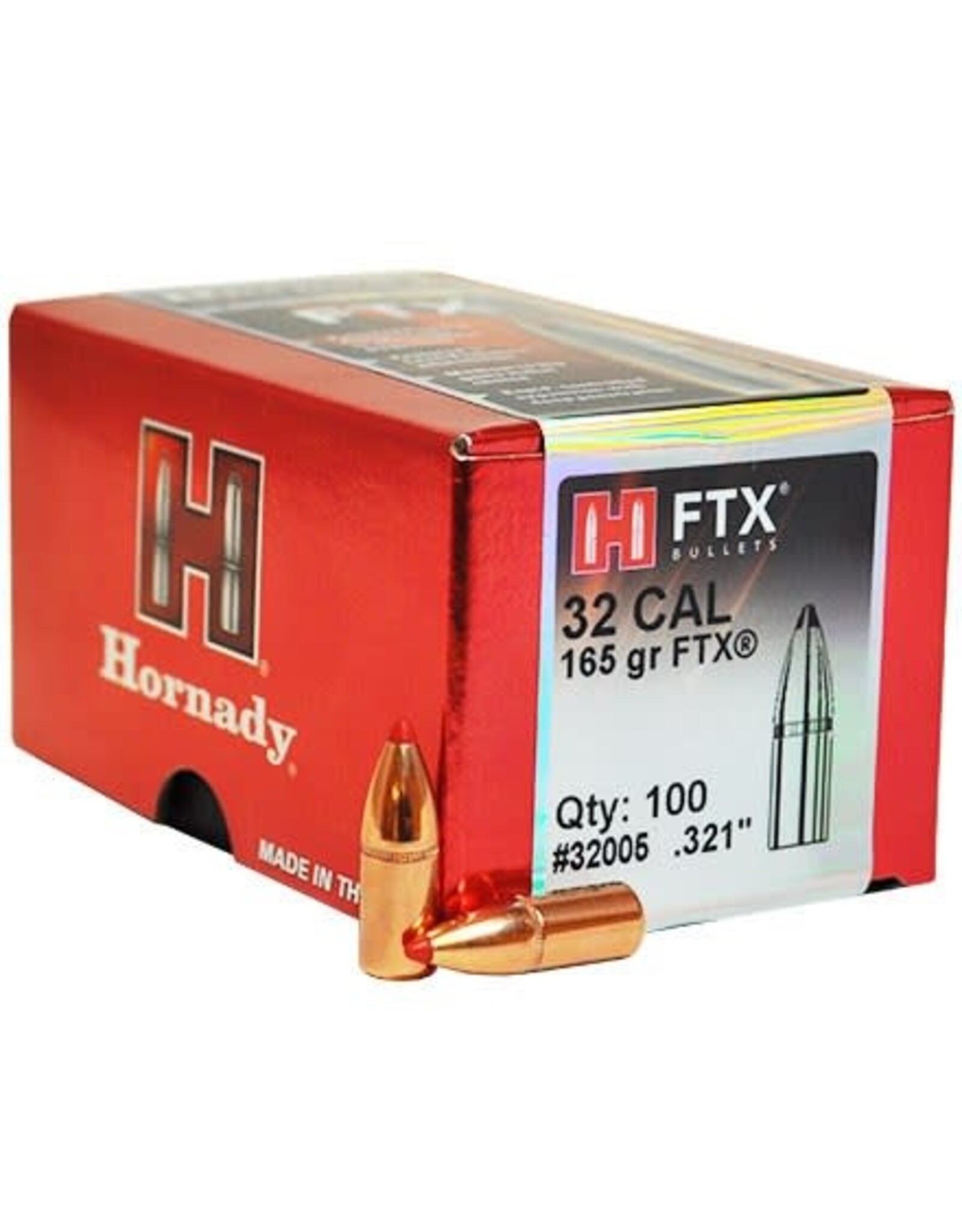 Hornady Hornady FTX Flex Tip .32 Cal (.321") 165 gr 100 Count