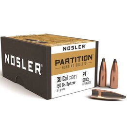 Nosler Spitzer Partition .30 Cal (.308")  150 Gr - 50 Count