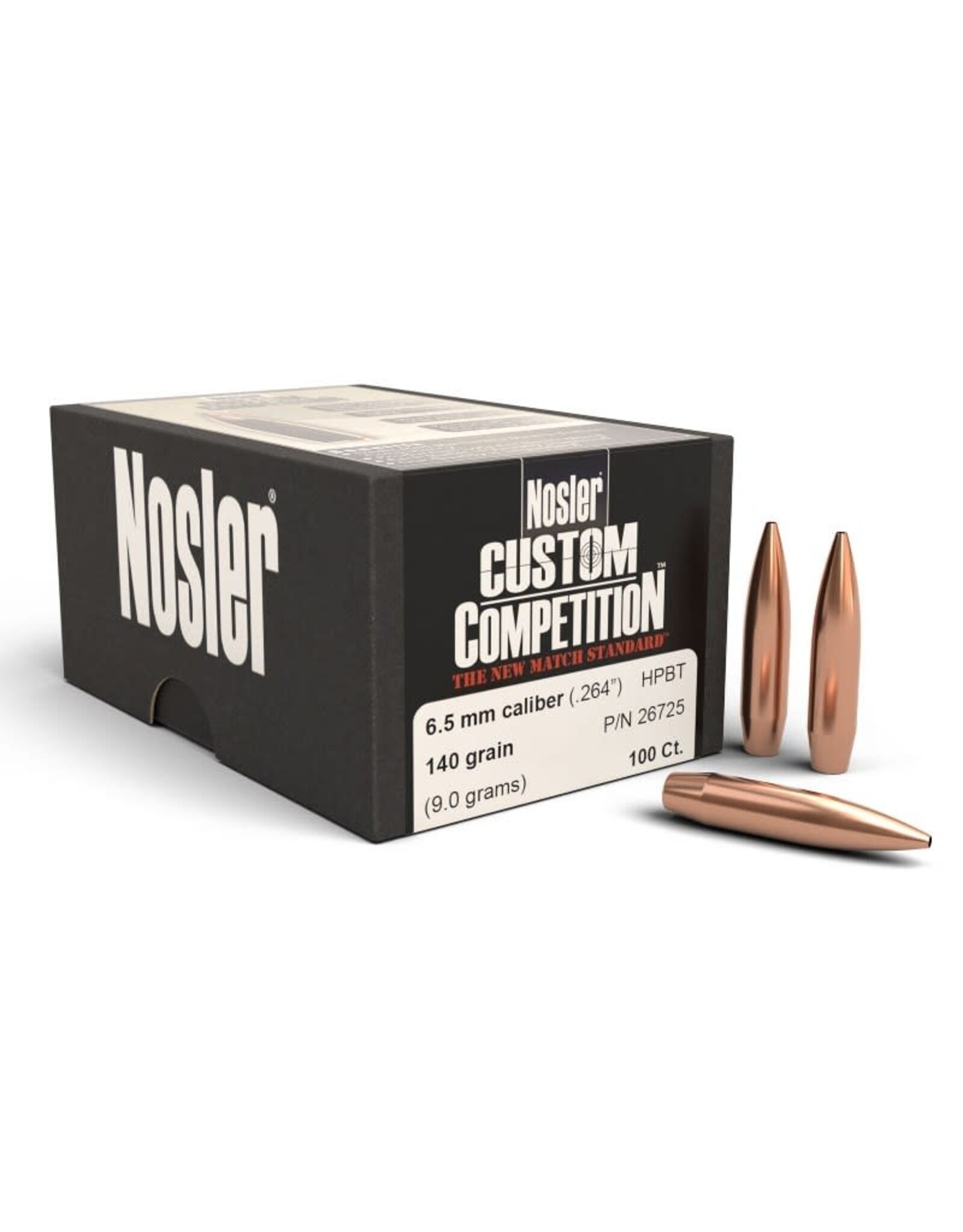Nosler Custom Competition 6.5mm (.264") 140 Gr Match HPBT - 100