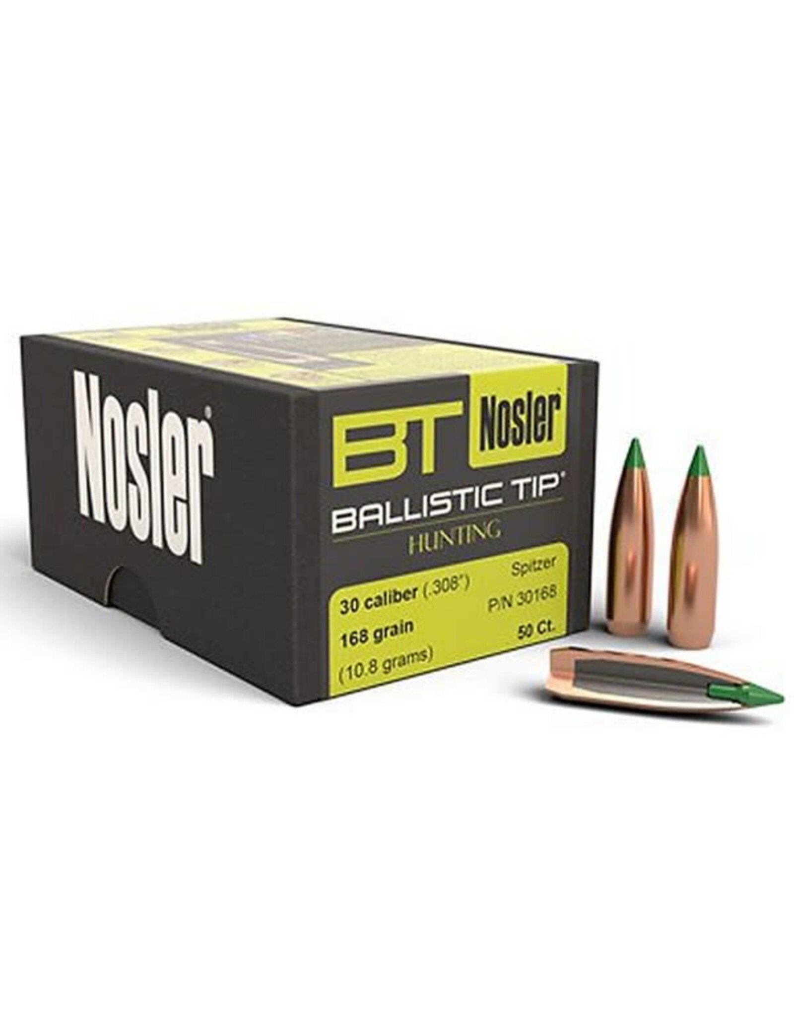 Nosler Nosler Ballistic Tip .30 Cal (.308") 168 Gr BT - 50 Count