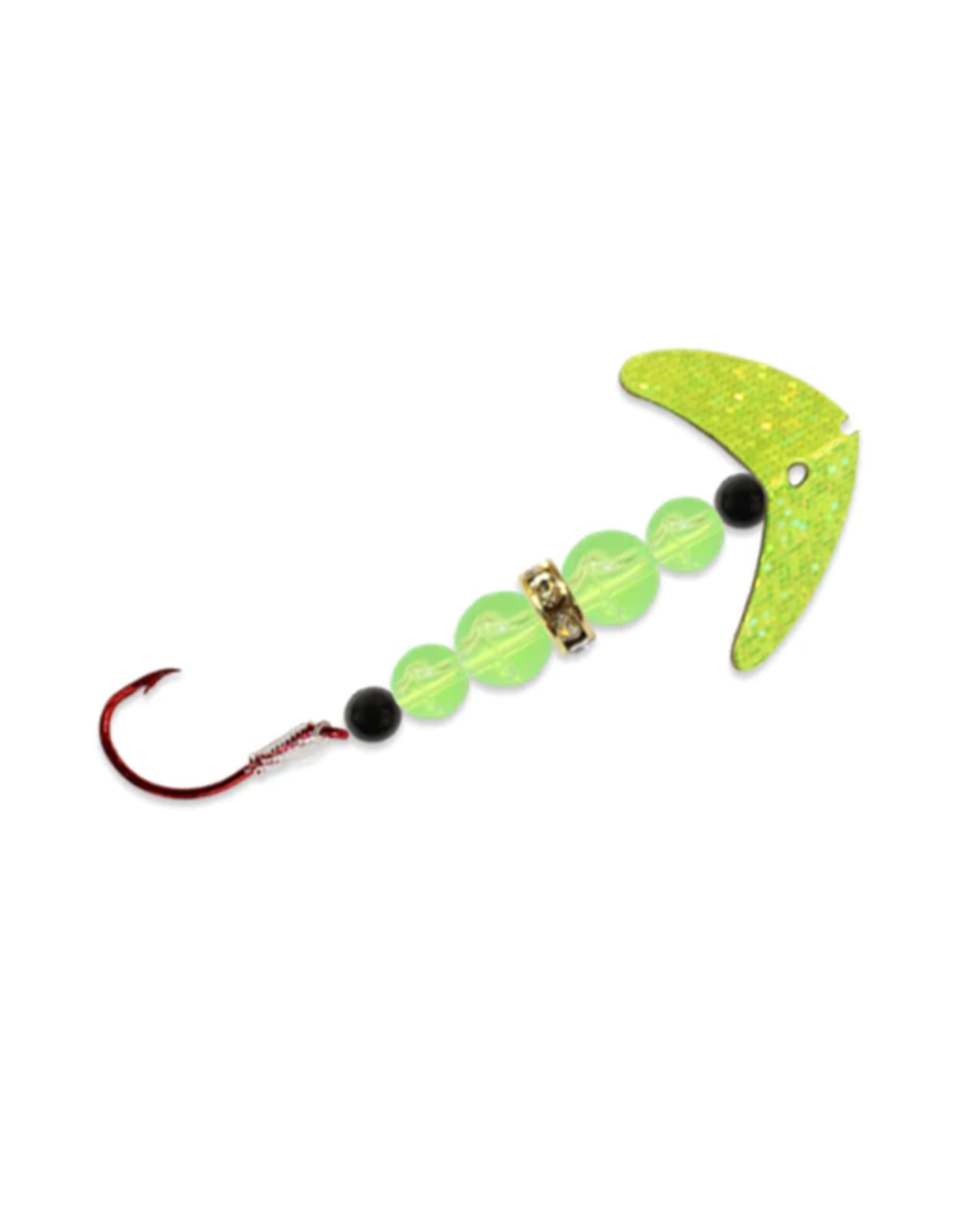 Mack's Lure Wedding Ring Mini Pro - # 6 - Chartreuse Sparkle w/ Chartreuse