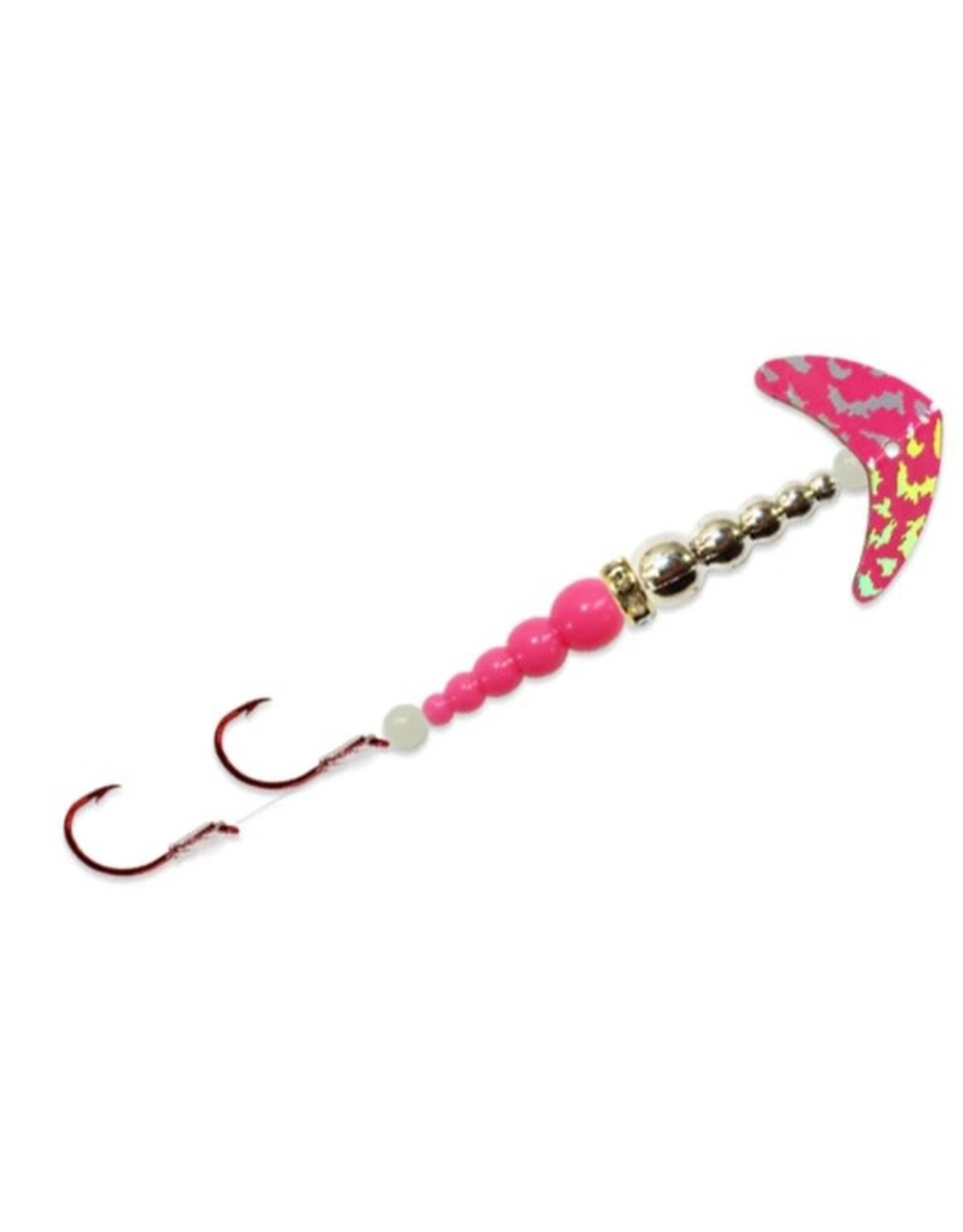 Mack's Double Whammy Kokanee Pro - Size 4 - Hot Pink Silver Tiger/Silver/Pink
